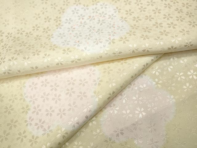 平和屋着物●長襦袢　無双仕立て　舞梅文　半衿刺繍　洗える着物　CABD0241ut