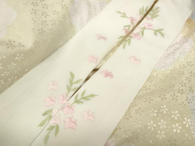 平和屋着物●長襦袢　無双仕立て　舞梅文　半衿刺繍　洗える着物　CABD0241ut