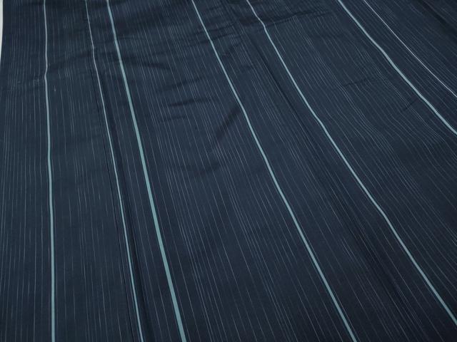 平和屋着物●本場縞大島紬　縞　ロング丈　正絹　逸品　CABD0244ut