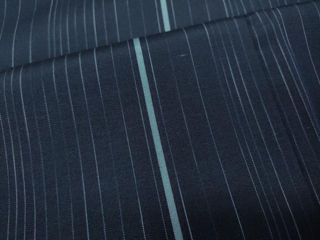 平和屋着物●本場縞大島紬　縞　ロング丈　正絹　逸品　CABD0244ut