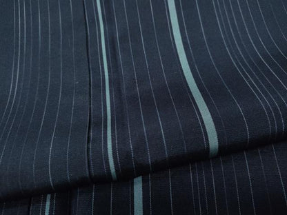 平和屋着物●本場縞大島紬　縞　ロング丈　正絹　逸品　CABD0244ut