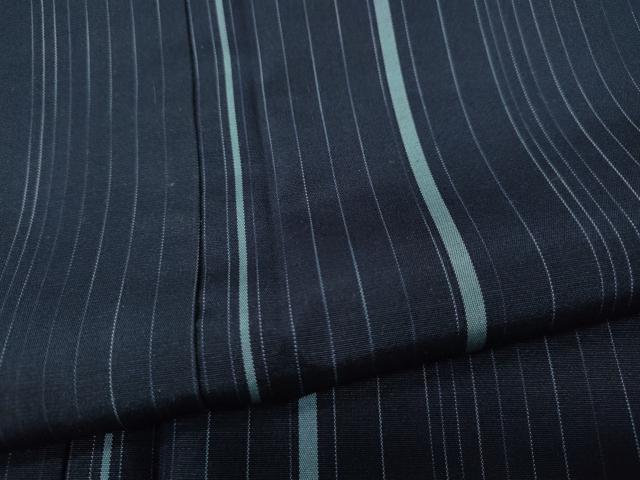 平和屋着物●本場縞大島紬　縞　ロング丈　正絹　逸品　CABD0244ut