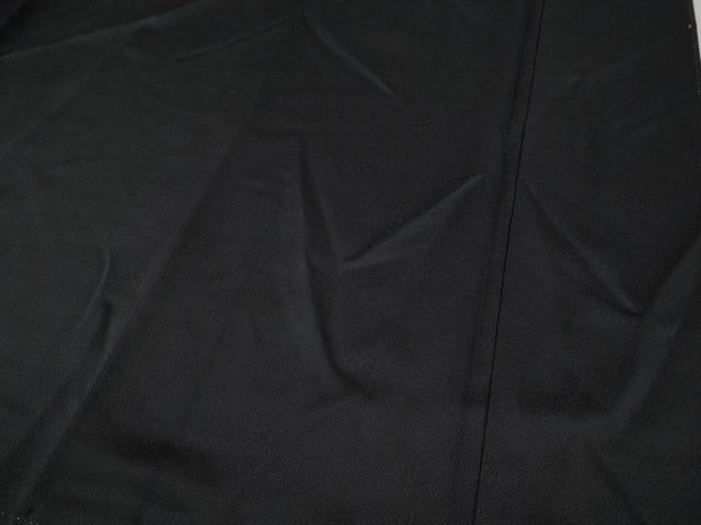 平和屋着物●訪問着　刺繍　飛鳥蔦の葉花文　黒地　金彩　正絹　逸品　CABD0250ut