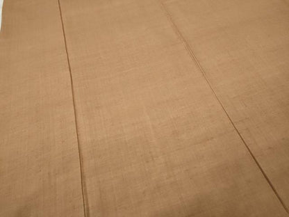平和屋着物●結城紬　色無地　洒落柿色　正絹　逸品　未使用　CABD0255ut