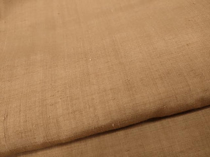 平和屋着物●結城紬　色無地　洒落柿色　正絹　逸品　未使用　CABD0255ut