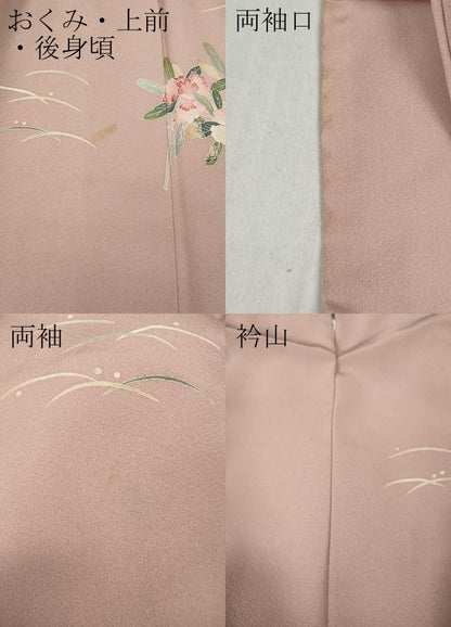 平和屋着物●本加賀友禅作家　柿本市郎　訪問着　露芝文　正絹　逸品　CABD0261ut