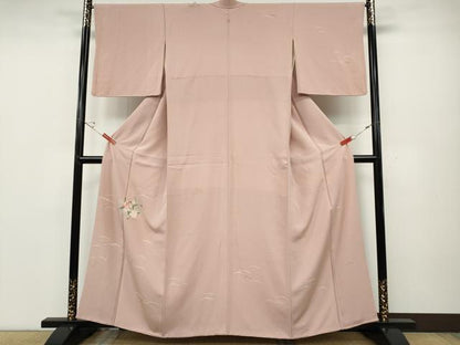 平和屋着物●本加賀友禅作家　柿本市郎　訪問着　露芝文　正絹　逸品　CABD0261ut