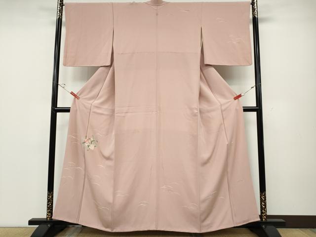 平和屋着物●本加賀友禅作家　柿本市郎　訪問着　露芝文　正絹　逸品　CABD0261ut