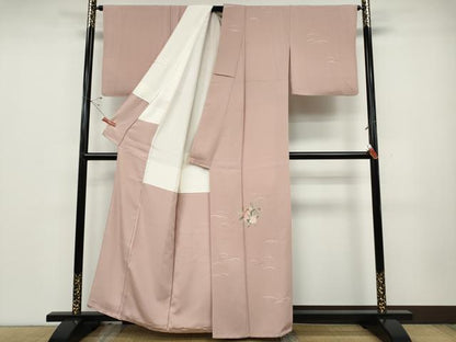 平和屋着物●本加賀友禅作家　柿本市郎　訪問着　露芝文　正絹　逸品　CABD0261ut