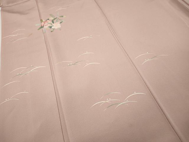 平和屋着物●本加賀友禅作家　柿本市郎　訪問着　露芝文　正絹　逸品　CABD0261ut