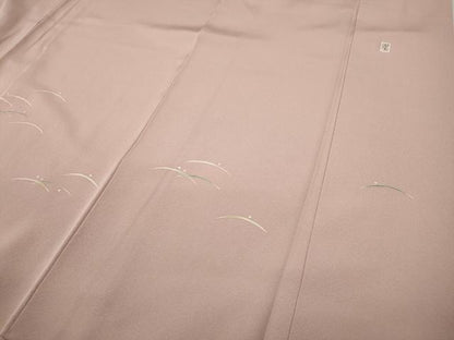 平和屋着物●本加賀友禅作家　柿本市郎　訪問着　露芝文　正絹　逸品　CABD0261ut