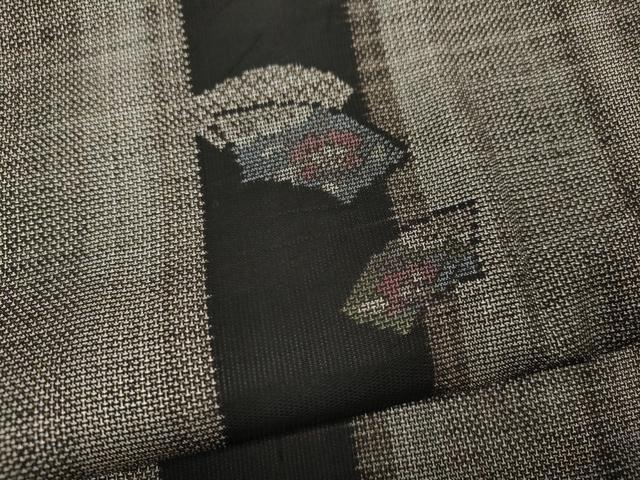 平和屋着物●本場大島紬　9マルキ　地紙花文　ロング丈　正絹　逸品　CABD0262ut
