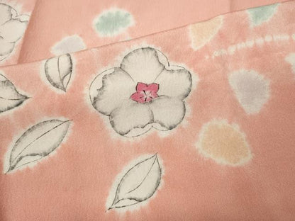 平和屋着物●長襦袢　無双仕立て　辻が花　絞り　半衿刺繍　正絹　逸品　CABD0276ut