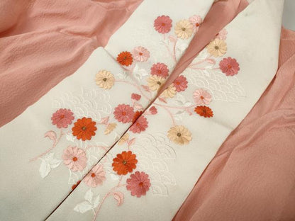平和屋着物●長襦袢　無双仕立て　辻が花　絞り　半衿刺繍　正絹　逸品　CABD0276ut
