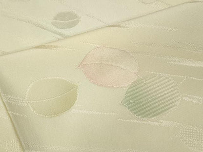 平和屋着物●長襦袢　単衣　舞葉文　地紋起こし　半衿刺繍　正絹　逸品　CABD0278ut