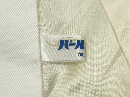 平和屋着物●長襦袢　単衣　舞葉文　地紋起こし　半衿刺繍　正絹　逸品　CABD0278ut