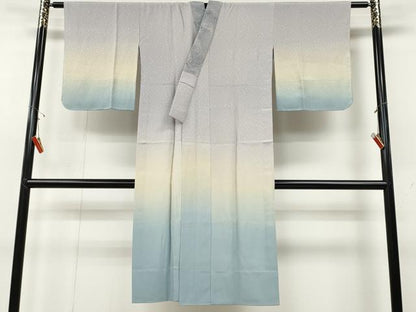 平和屋着物●長襦袢　無双仕立て　霞文　暈し染め　正絹　逸品　CABD0279ut