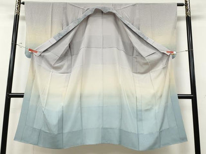 平和屋着物●長襦袢　無双仕立て　霞文　暈し染め　正絹　逸品　CABD0279ut