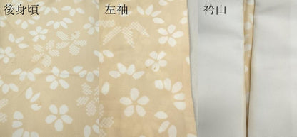 平和屋着物●長襦袢　無双仕立て　舞花笹文　正絹　逸品　CABD0280ut