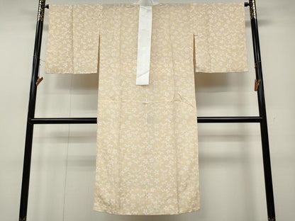平和屋着物●長襦袢　無双仕立て　舞花笹文　正絹　逸品　CABD0280ut