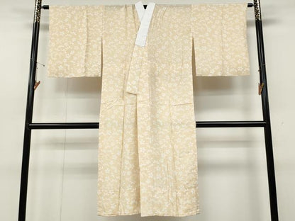 平和屋着物●長襦袢　無双仕立て　舞花笹文　正絹　逸品　CABD0280ut