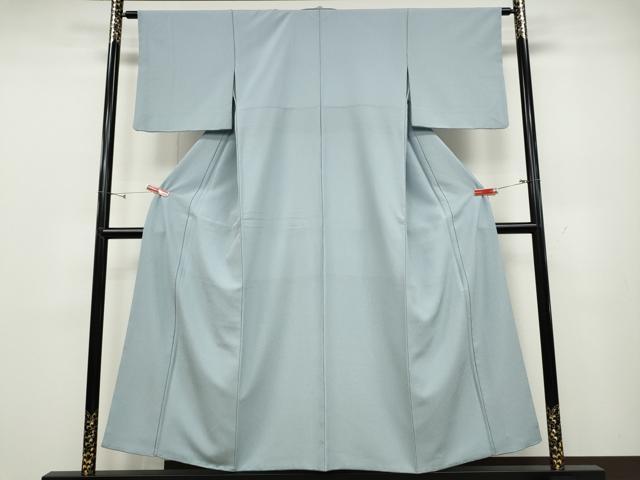 平和屋着物●洗える最高級着物　＜英＞はなぶさ謹製　色無地　霞文　水色　洗える着物　CABD0282ut