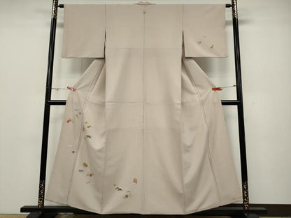 平和屋着物●洗える最高級着物　＜英＞はなぶさ謹製　訪問着　総刺繍　宝尽くし花文　金糸　洗える着物　CABD0283ut