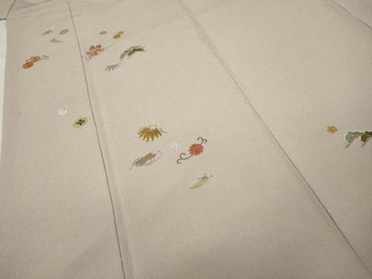 平和屋着物●洗える最高級着物　＜英＞はなぶさ謹製　訪問着　総刺繍　宝尽くし花文　金糸　洗える着物　CABD0283ut