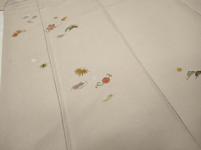 平和屋着物●洗える最高級着物　＜英＞はなぶさ謹製　訪問着　総刺繍　宝尽くし花文　金糸　洗える着物　CABD0283ut