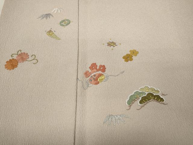 平和屋着物●洗える最高級着物　＜英＞はなぶさ謹製　訪問着　総刺繍　宝尽くし花文　金糸　洗える着物　CABD0283ut