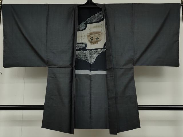 平和屋着物●男性　本場大島紬　アンサンブル　100亀甲　総詰め　正絹　逸品　CABD0286ut