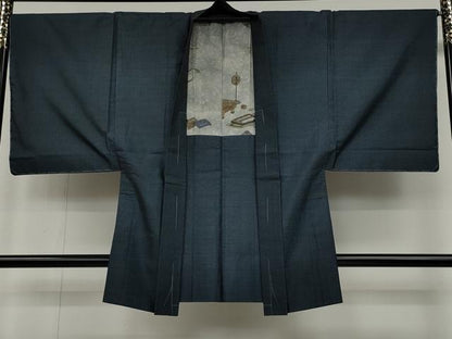 平和屋着物●男性　本場大島紬　アンサンブル　80亀甲　総詰め　正絹　逸品　未使用　CABD0288ut