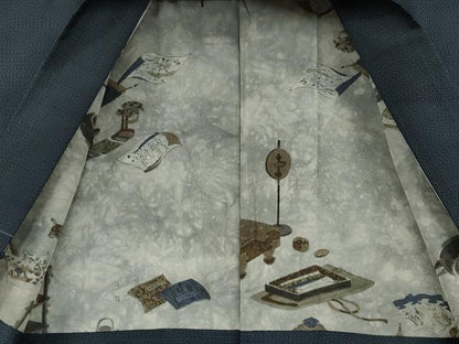 平和屋着物●男性　本場大島紬　アンサンブル　80亀甲　総詰め　正絹　逸品　未使用　CABD0288ut
