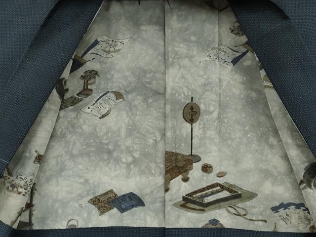 平和屋着物●男性　本場大島紬　アンサンブル　80亀甲　総詰め　正絹　逸品　未使用　CABD0288ut