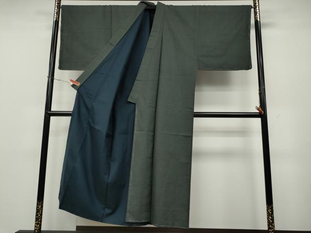 平和屋着物●男性　紬　アンサンブル　100亀甲　正絹　逸品　未使用　CABD0289ut