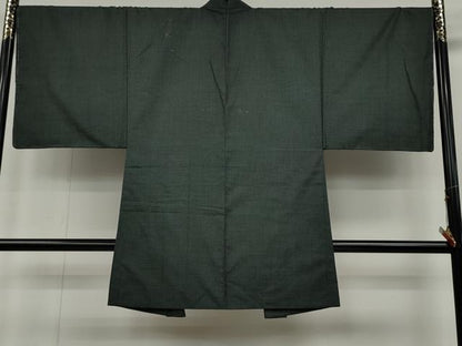 平和屋着物●男性　紬　アンサンブル　100亀甲　正絹　逸品　未使用　CABD0289ut