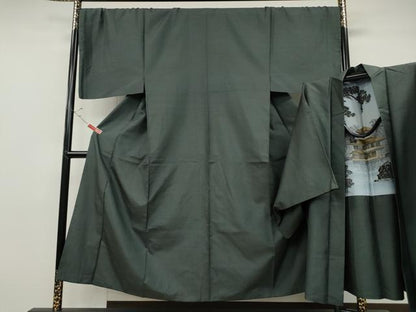 平和屋着物●男性　本場大島紬　アンサンブル　100亀甲　総詰め　正絹　逸品　CABD0291ut
