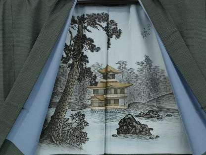 平和屋着物●男性　本場大島紬　アンサンブル　100亀甲　総詰め　正絹　逸品　CABD0291ut