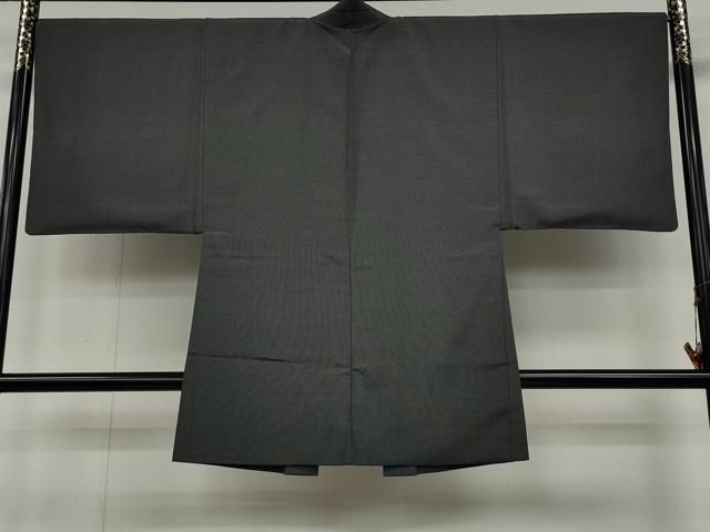 平和屋着物●男性　本塩沢　アンサンブル　絣文様　正絹　逸品　CABD0292ut