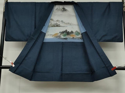 平和屋着物●男性　本場大島紬　アンサンブル　100亀甲　総詰め　正絹　逸品　CABD0293ut