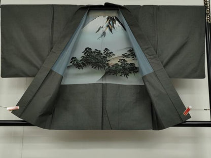 平和屋着物●男性　本場大島紬　アンサンブル　160亀甲　総詰め　正絹　逸品　CABD0294ut