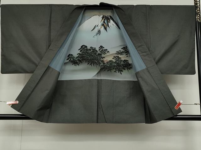 平和屋着物●男性　本場大島紬　アンサンブル　160亀甲　総詰め　正絹　逸品　CABD0294ut