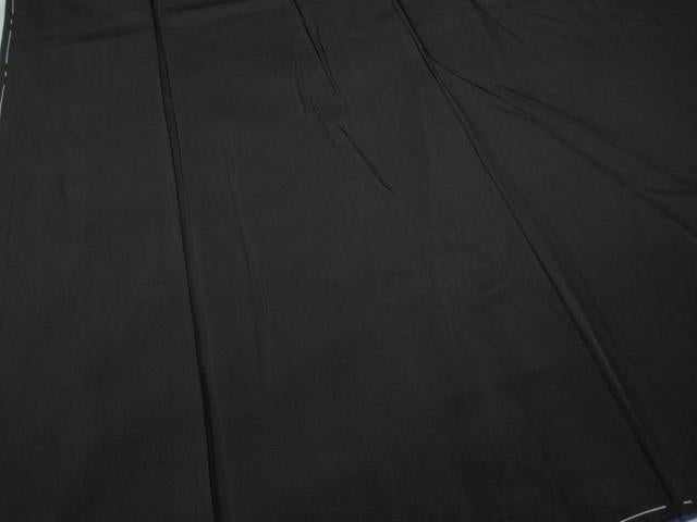 平和屋着物●男性　黒紋付・羽織セット　羽裏：風景文　正絹　逸品　未使用　CABD0295ut