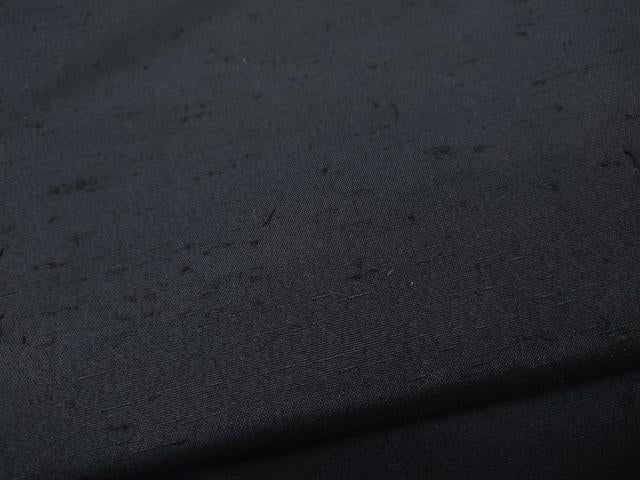 平和屋着物●男性　髭紬　アンサンブル　紫黒色　正絹　逸品　CABD0297ut