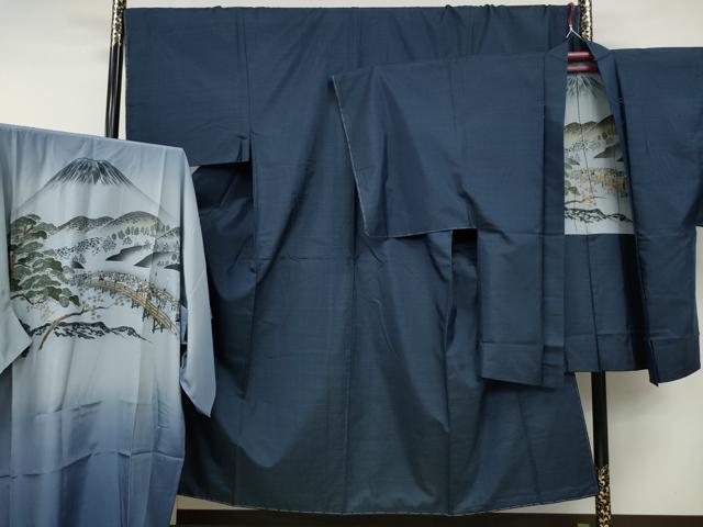 平和屋着物●男性　本場大島紬　アンサンブル　長襦袢セット　吉祥文　正絹　逸品　未使用　CABD0298ut