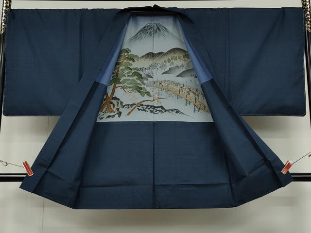 平和屋着物●男性　本場大島紬　アンサンブル　長襦袢セット　吉祥文　正絹　逸品　未使用　CABD0298ut