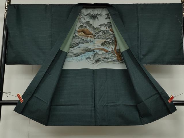 平和屋着物●男性　本場大島紬　アンサンブル　長襦袢セット　吉祥文　正絹　逸品　未使用　CABD0299ut