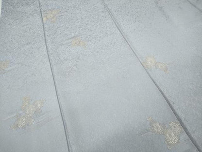 平和屋着物●上質な小紋　菊　金糸　ゑり善扱い　正絹　逸品　CABD0301ut