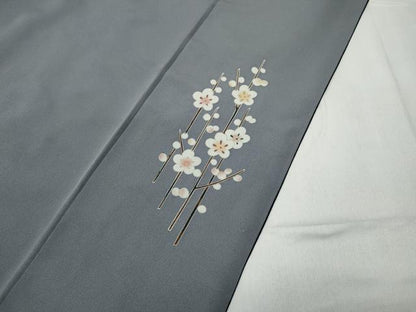 平和屋着物●訪問着　刺繍　蒔絵吉祥草花文　暈し染め　金糸　正絹　逸品　CABD0305ut