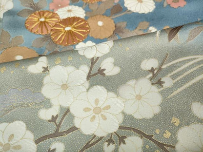 平和屋着物●訪問着　駒刺繍　立波草花文　暈し染め　金彩　高島屋扱い　正絹　逸品　CABD0306ut